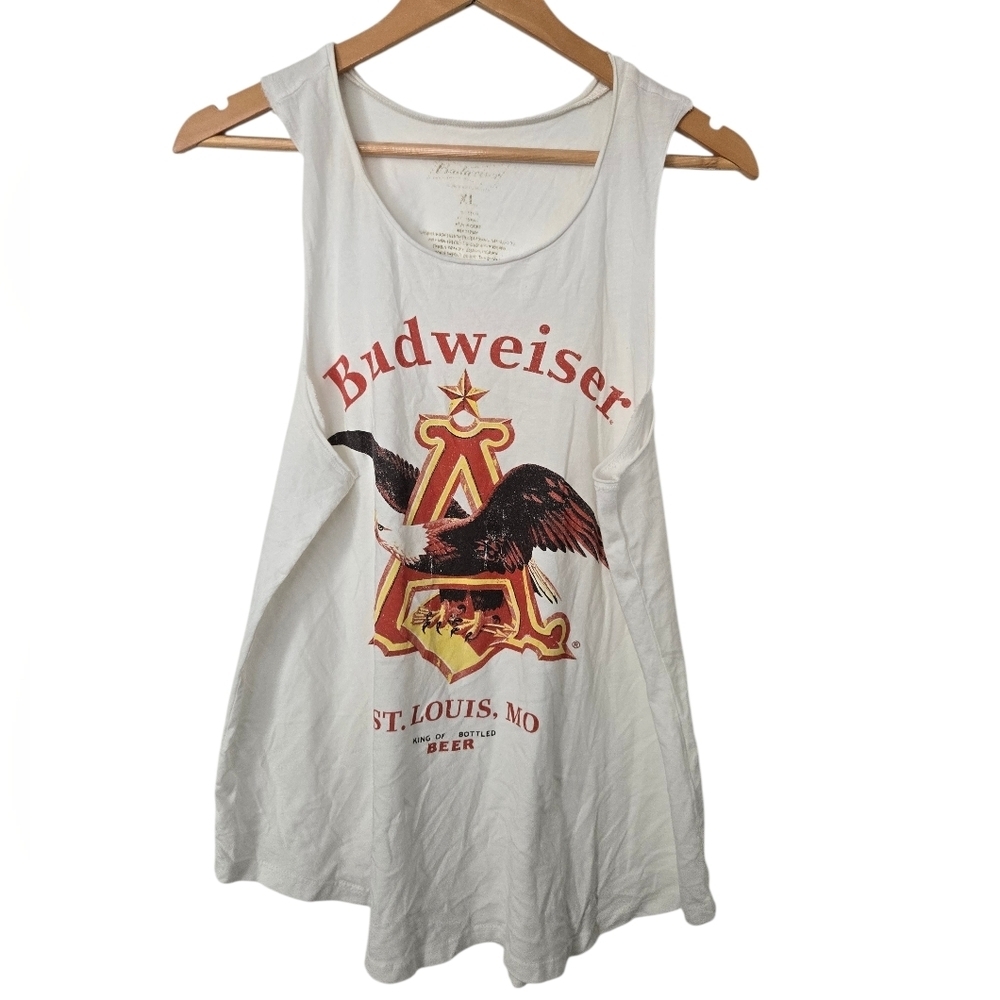 Budweiser White Tank Top Size XL